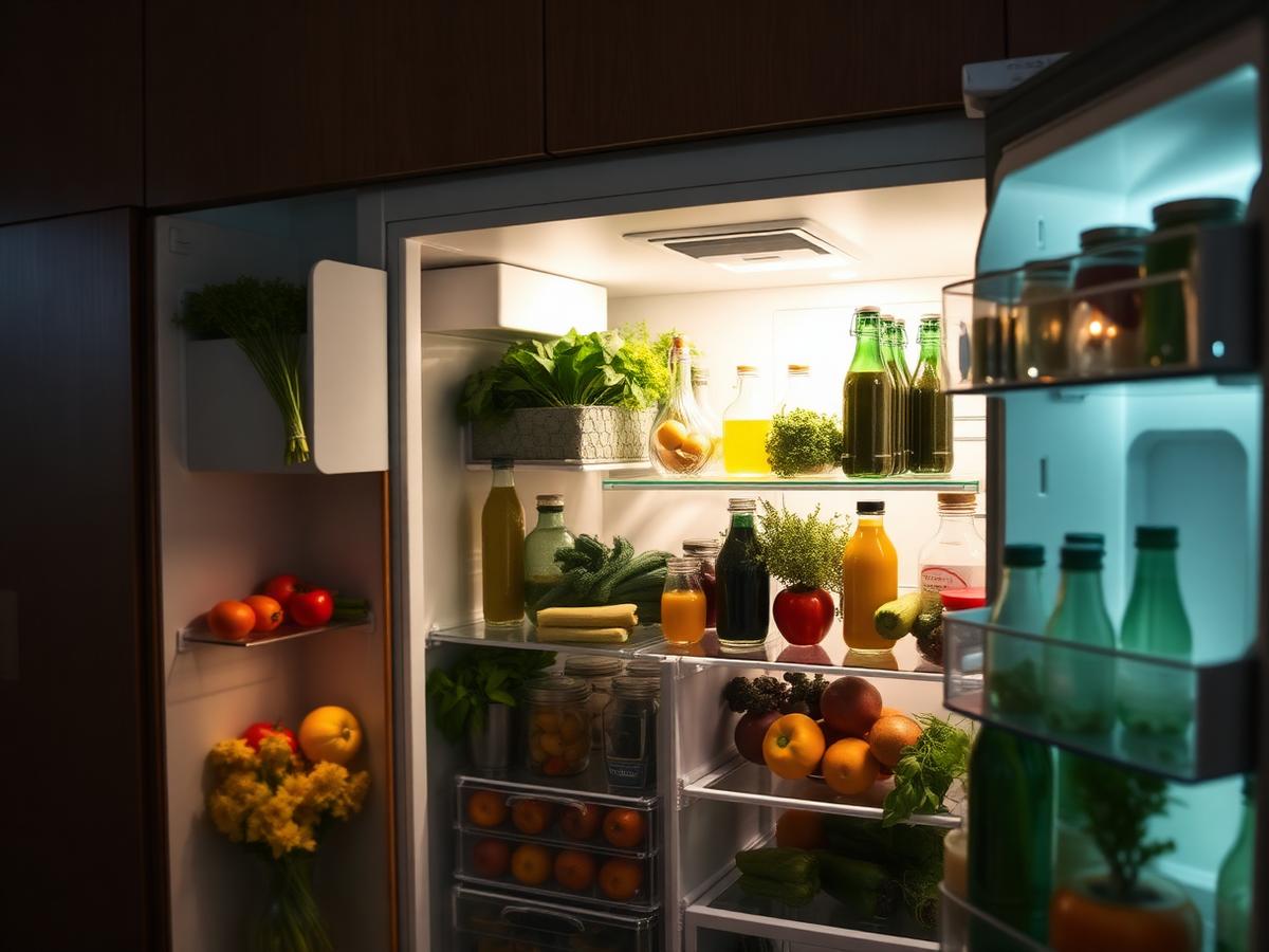 Organized refrigerator interior